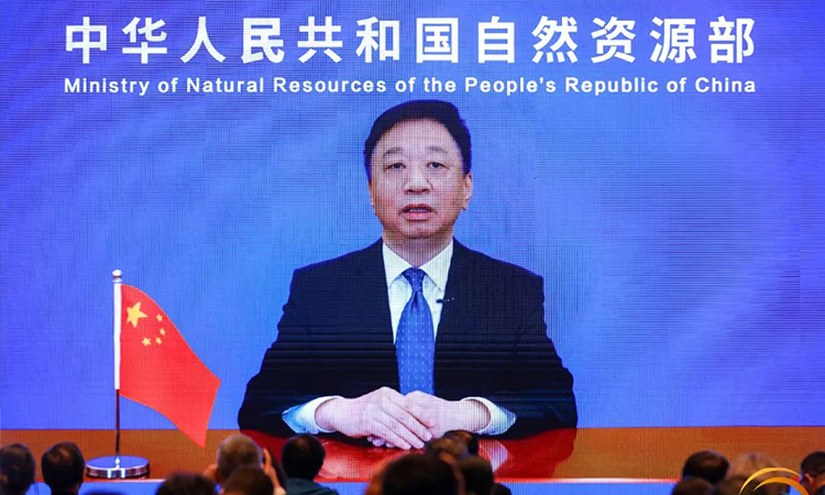 自然资源部副部长、国家海洋局局长王宏发表视频演讲